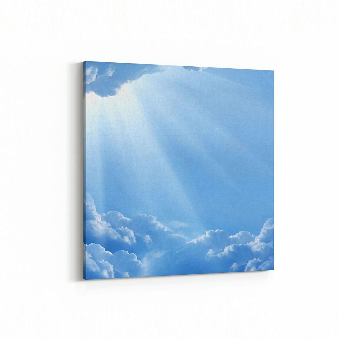 Olla 15788K Gökyüzü Bulut Görseli  Kare Kanvas Tablo (Ölçü: 25X25)