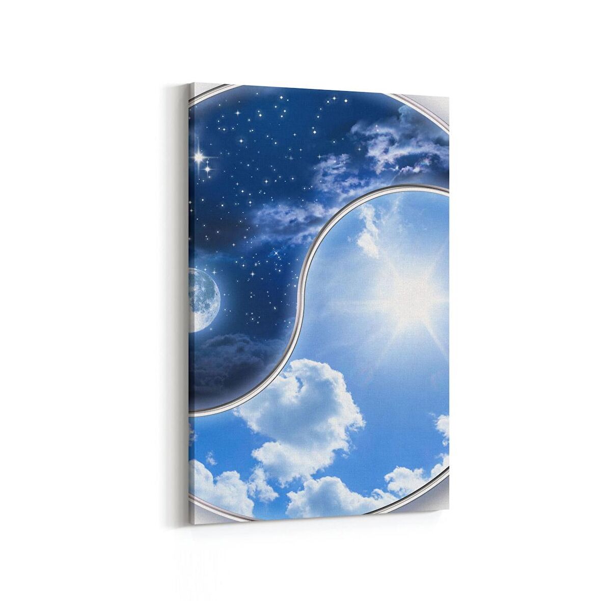 Olla 15529D Gökyüzü Bulut Görseli  Dikey Kanvas Tablo (Ölçü: 100X150)