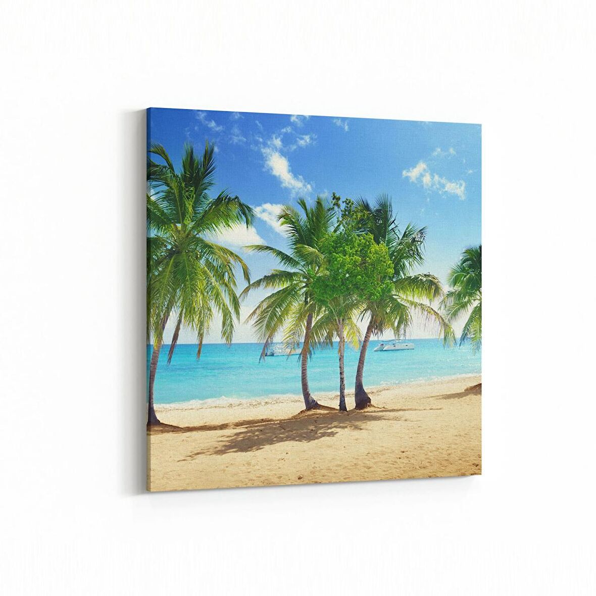 Olla 16448K Kumsal / Sahil Görseli Kare Kanvas Tablo (Ölçü: 30X30)