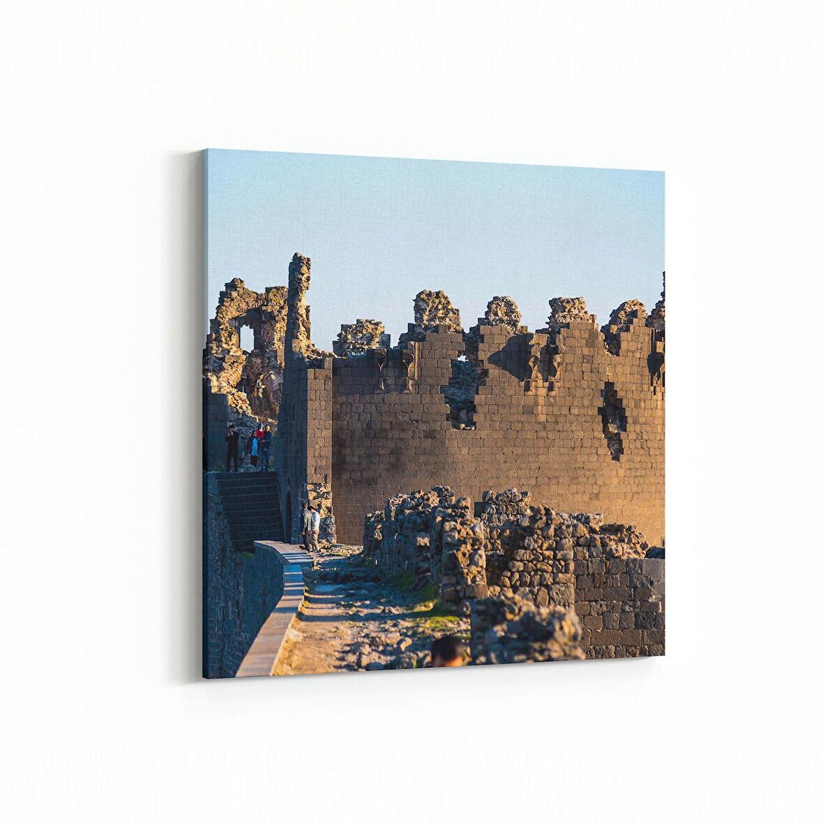 Olla 17865K Yapı Görseli Kare Kanvas Tablo (Ölçü: 25X25)