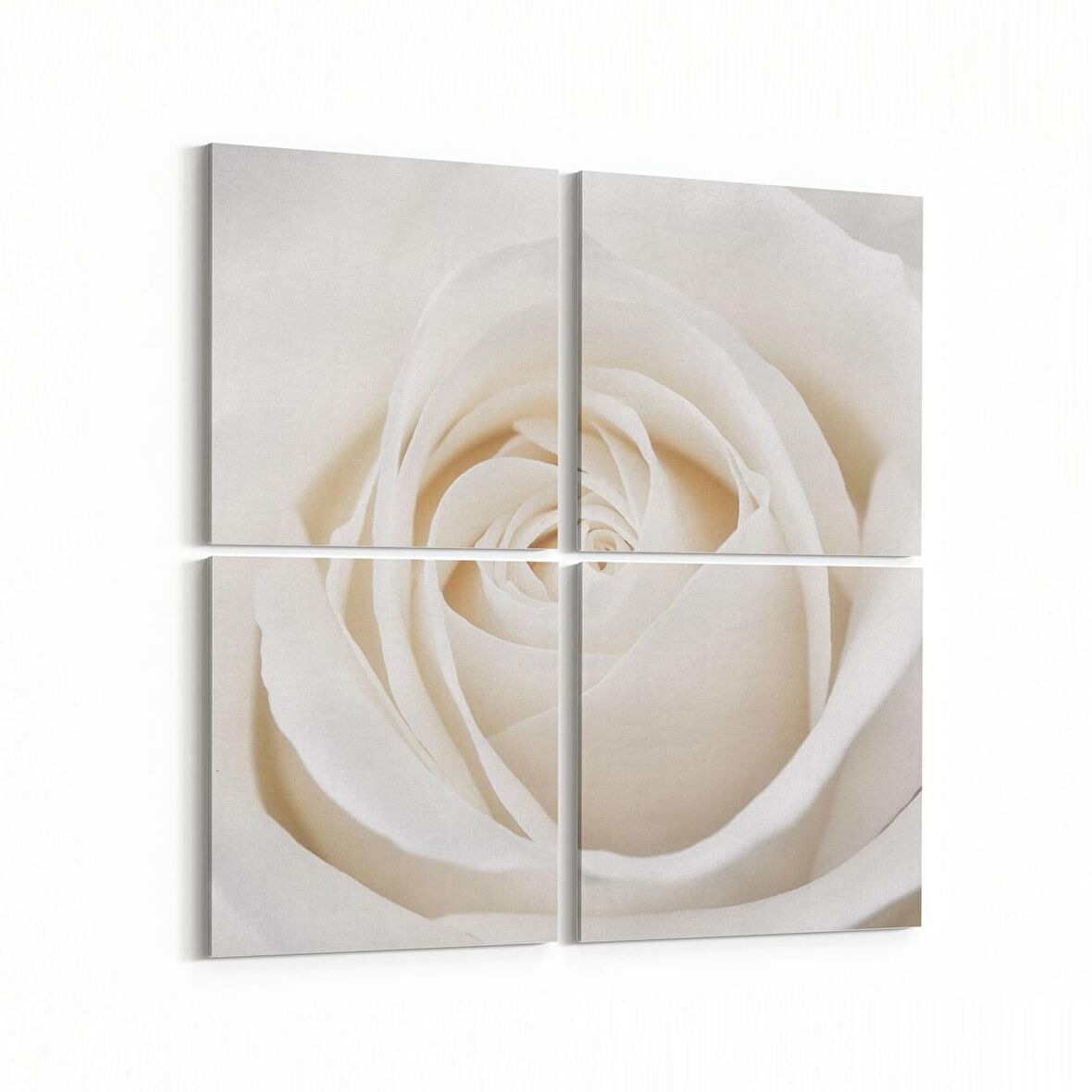 Olla 11641K4 Çiçek Görseli Kare 4'lü Kanvas Tablo (Ölçü: 105X105)