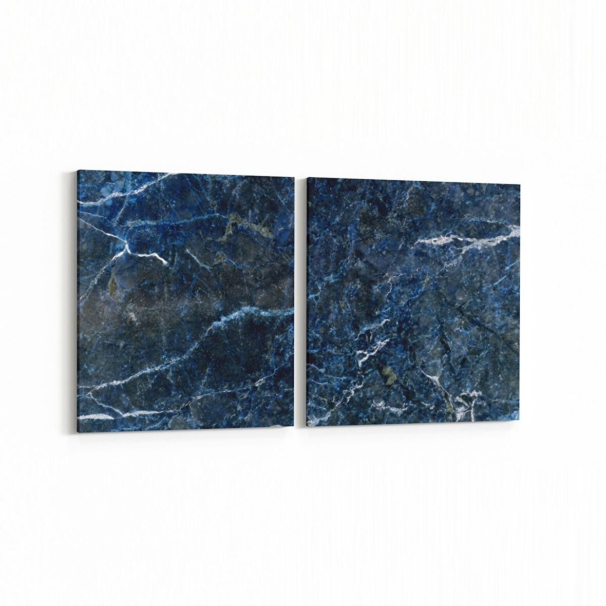 Olla 16722K2Y Mermer Desen Görsel Kare 2'li Yatay Kanvas Tablo (Ölçü: 145X70)
