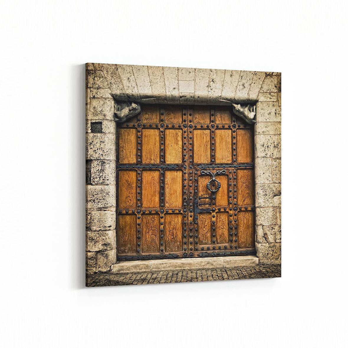 Olla 18142K Yapı Görseli Kare Kanvas Tablo (Ölçü: 30X30)