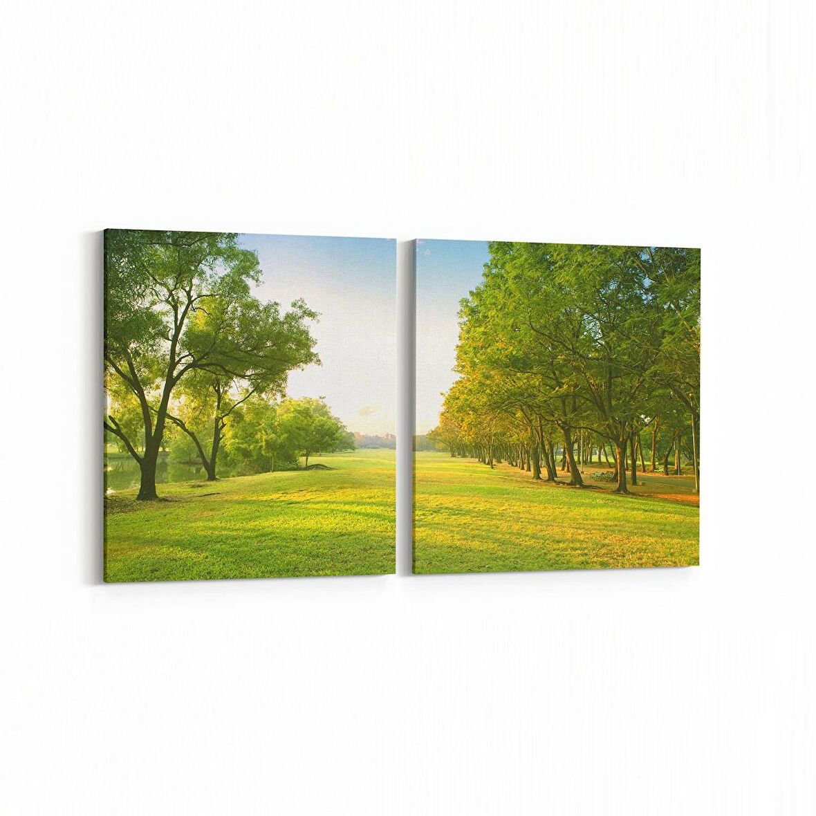 Olla 13735K2Y Doğa / Manzara Görseli Kare 2'li Yatay Kanvas Tablo (Ölçü: 125X60)