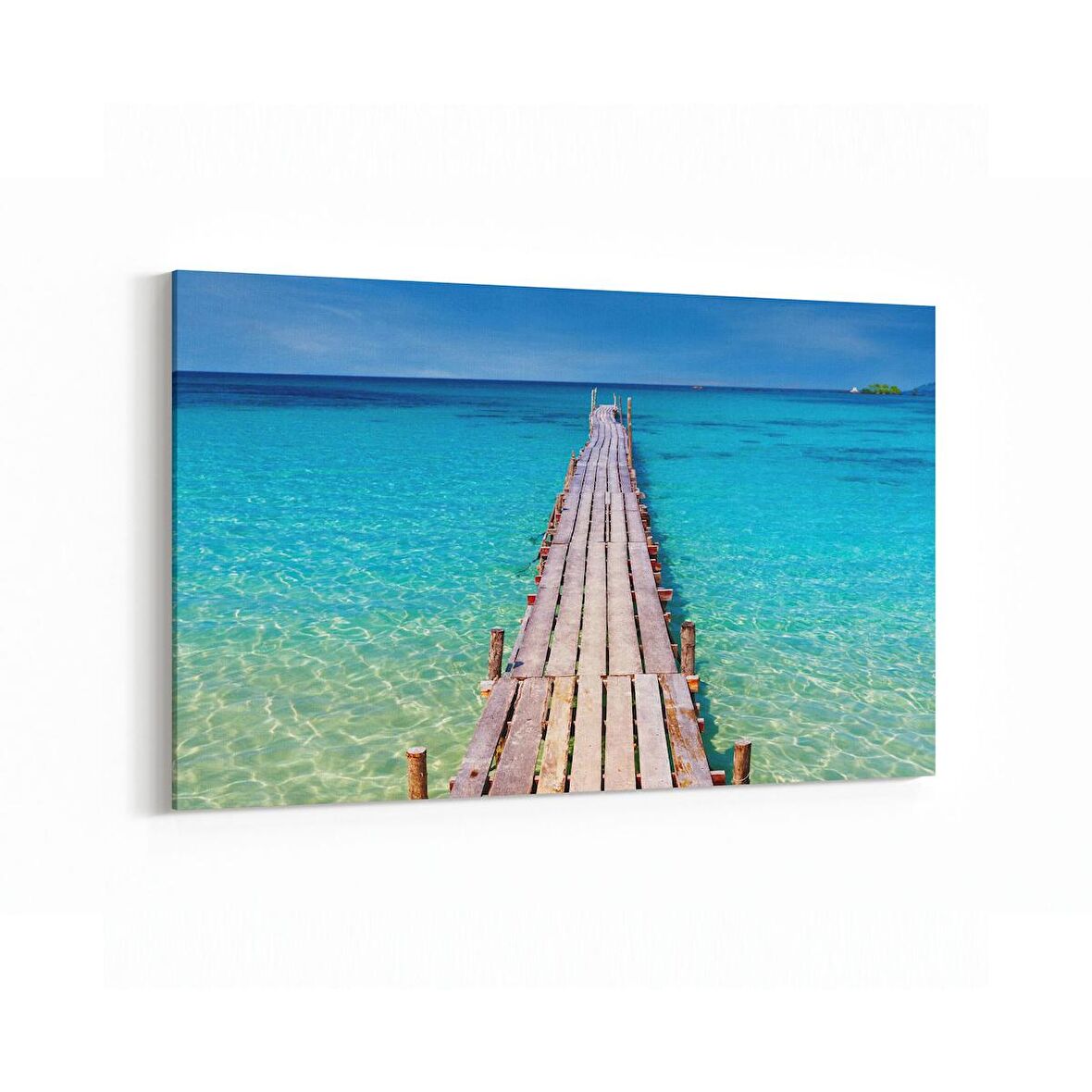 Olla 16514Y Kumsal / Sahil Görseli Yatay Kanvas Tablo (Ölçü: 30X20)