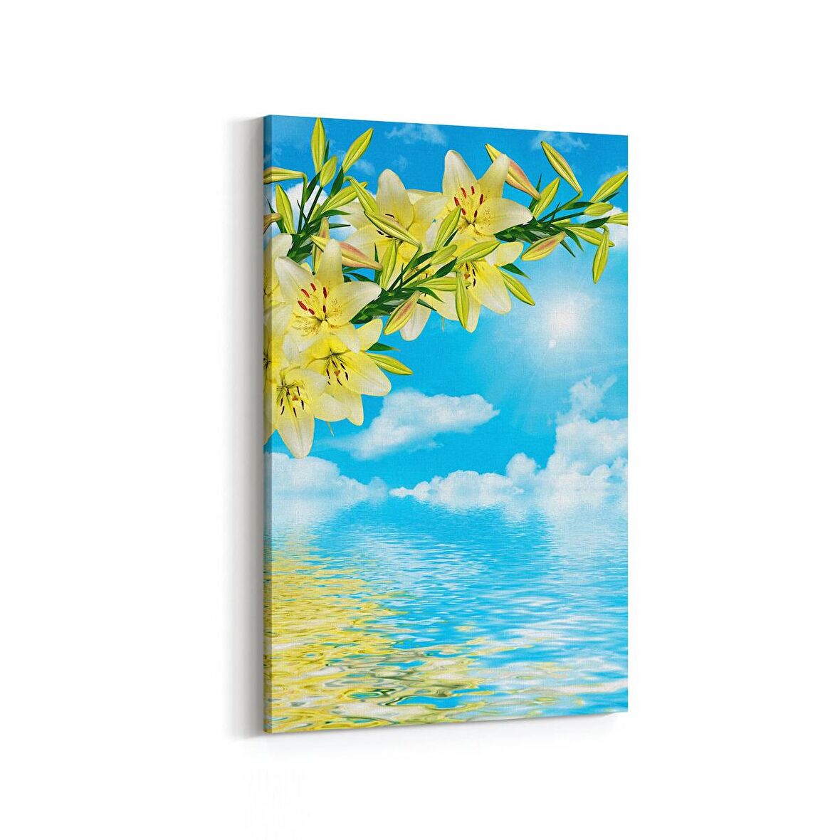 Olla 11715D Orkide Çiçek Görseli Dikey Kanvas Tablo (Ölçü: 100X150)