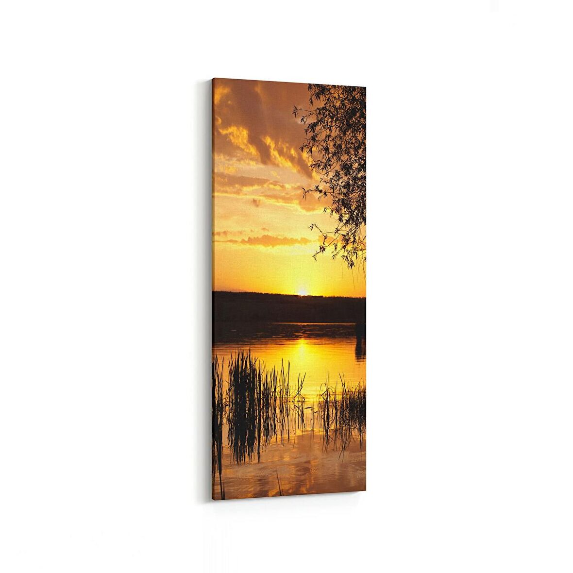 Olla 16104DI Günbatımı Görseli Dikey İnce Kanvas Tablo (Ölçü: 40X120)