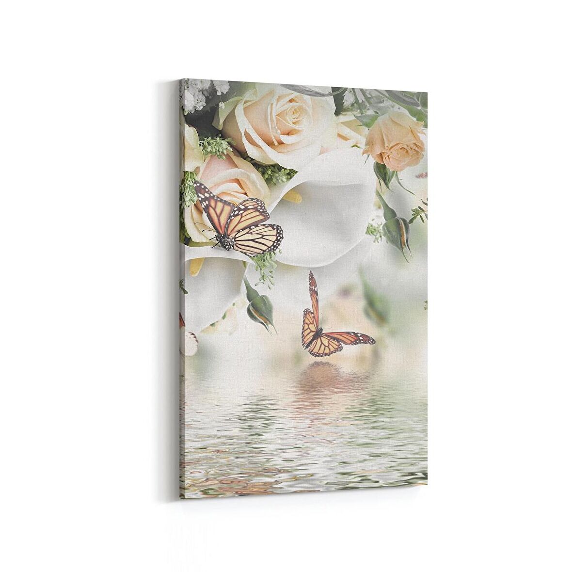 Olla 11721D Orkide Çiçek Görseli Dikey Kanvas Tablo (Ölçü: 60X90)