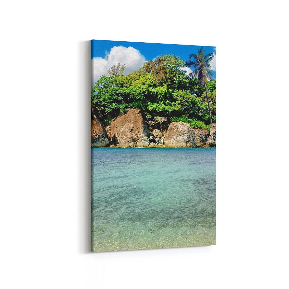 Olla 16593D Kumsal / Sahil Görseli Dikey Kanvas Tablo (Ölçü: 100X150)