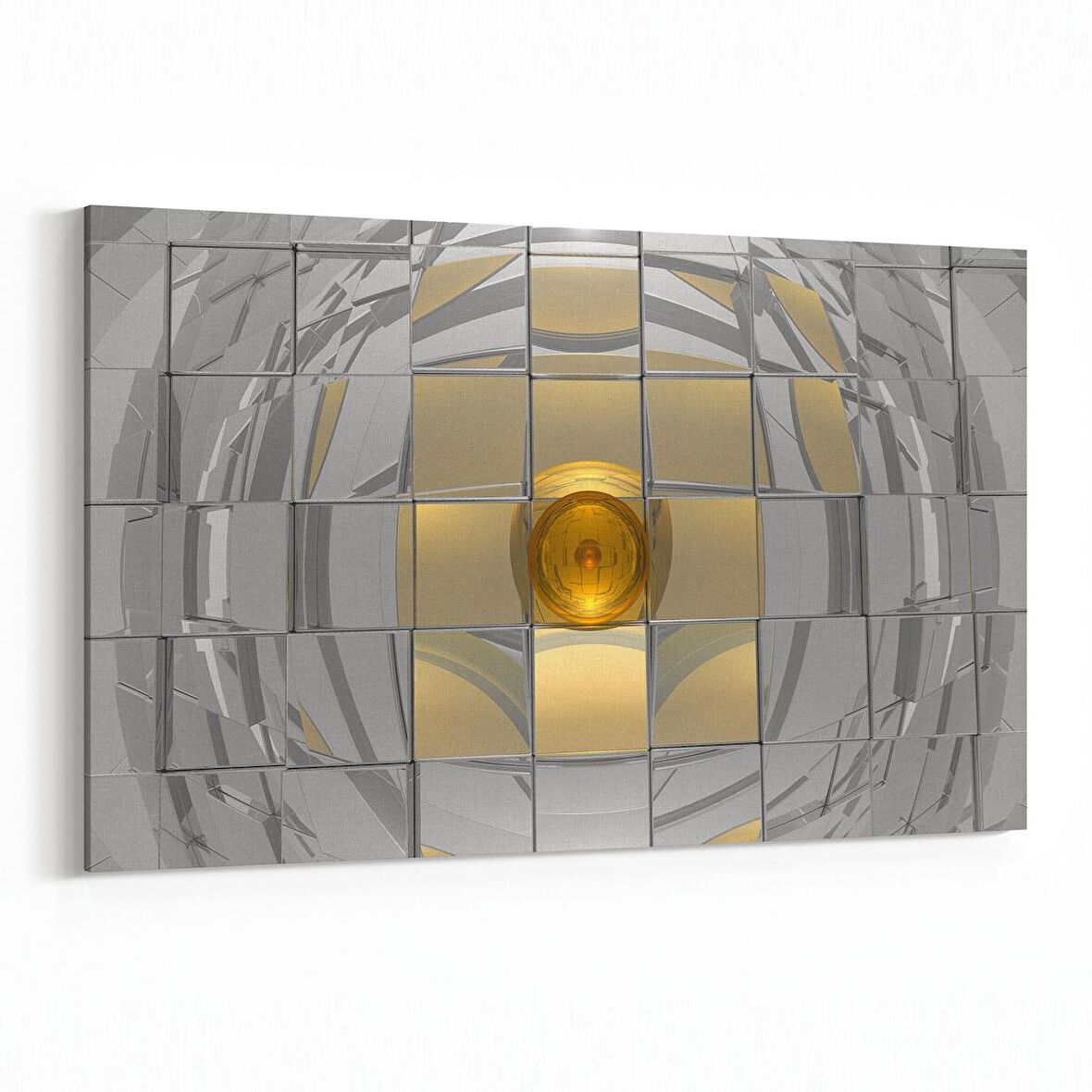 Olla 10047Y Abstract 3 Boyut Görsel Yatay Kanvas Tablo (Ölçü: 150X100)