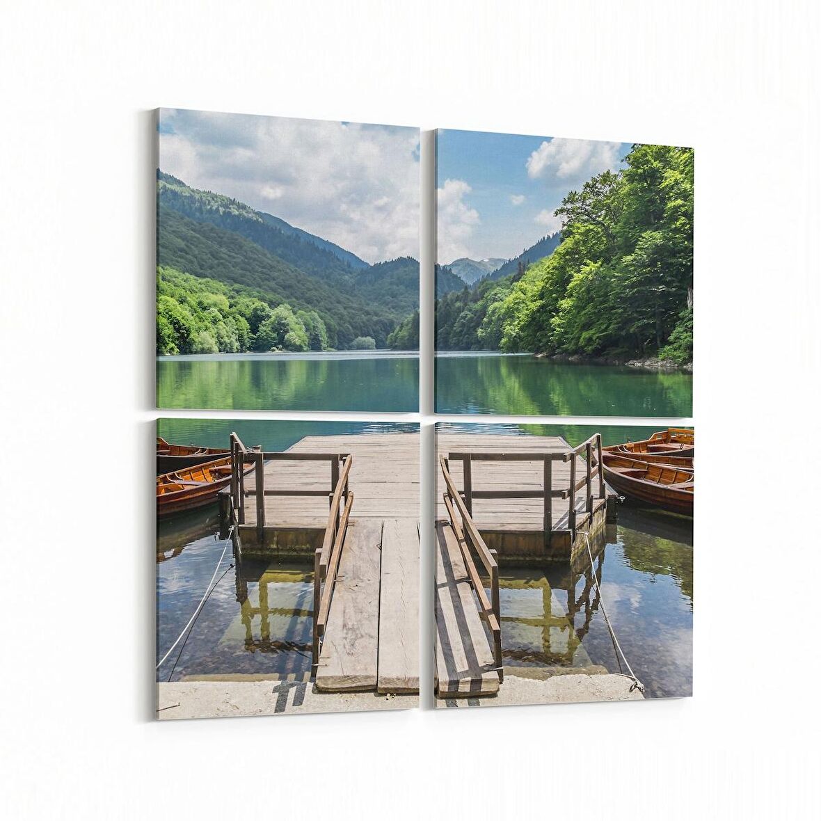 Olla 13877K4 Doğa / Manzara Görseli Kare 4'lü Kanvas Tablo (Ölçü: 105X105)