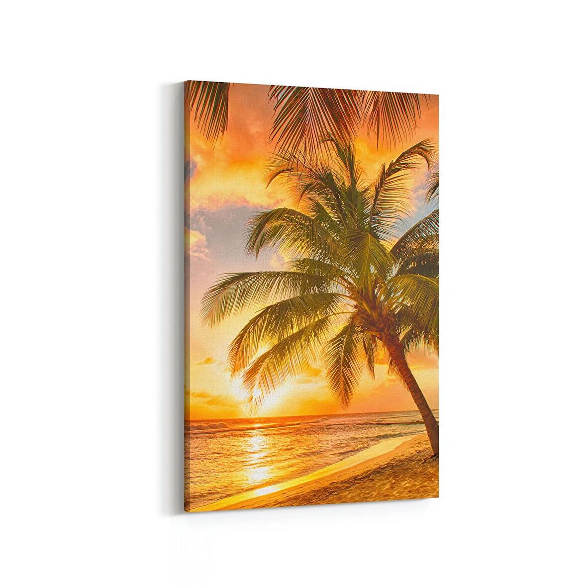 Olla 15992D Günbatımı Görseli Dikey Kanvas Tablo (Ölçü: 40X60)