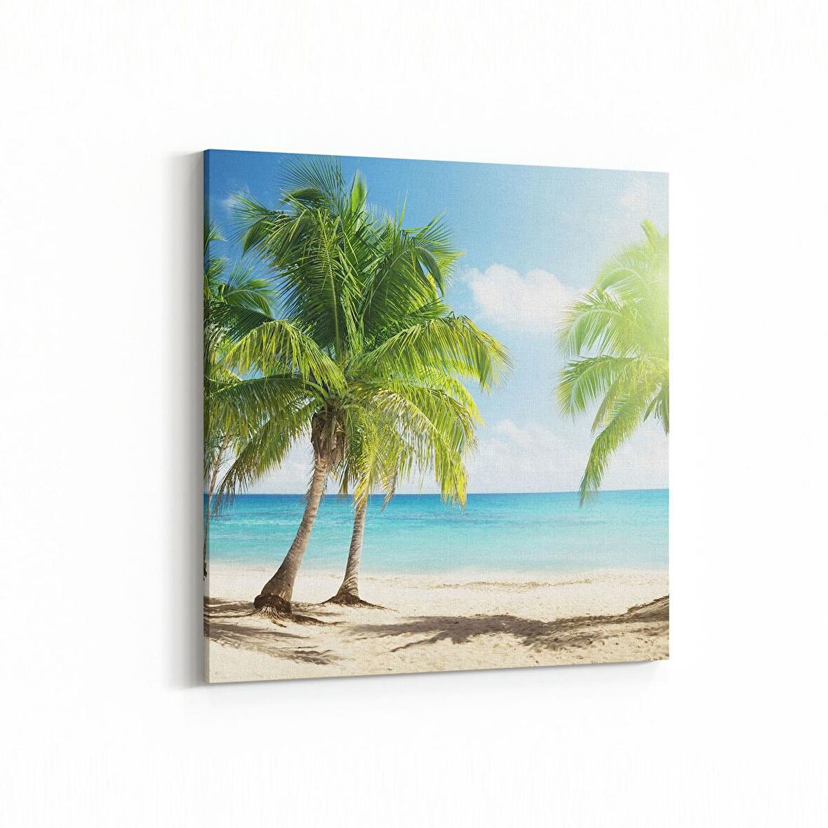 Olla 16640K Kumsal / Sahil Görseli Kare Kanvas Tablo (Ölçü: 25X25)