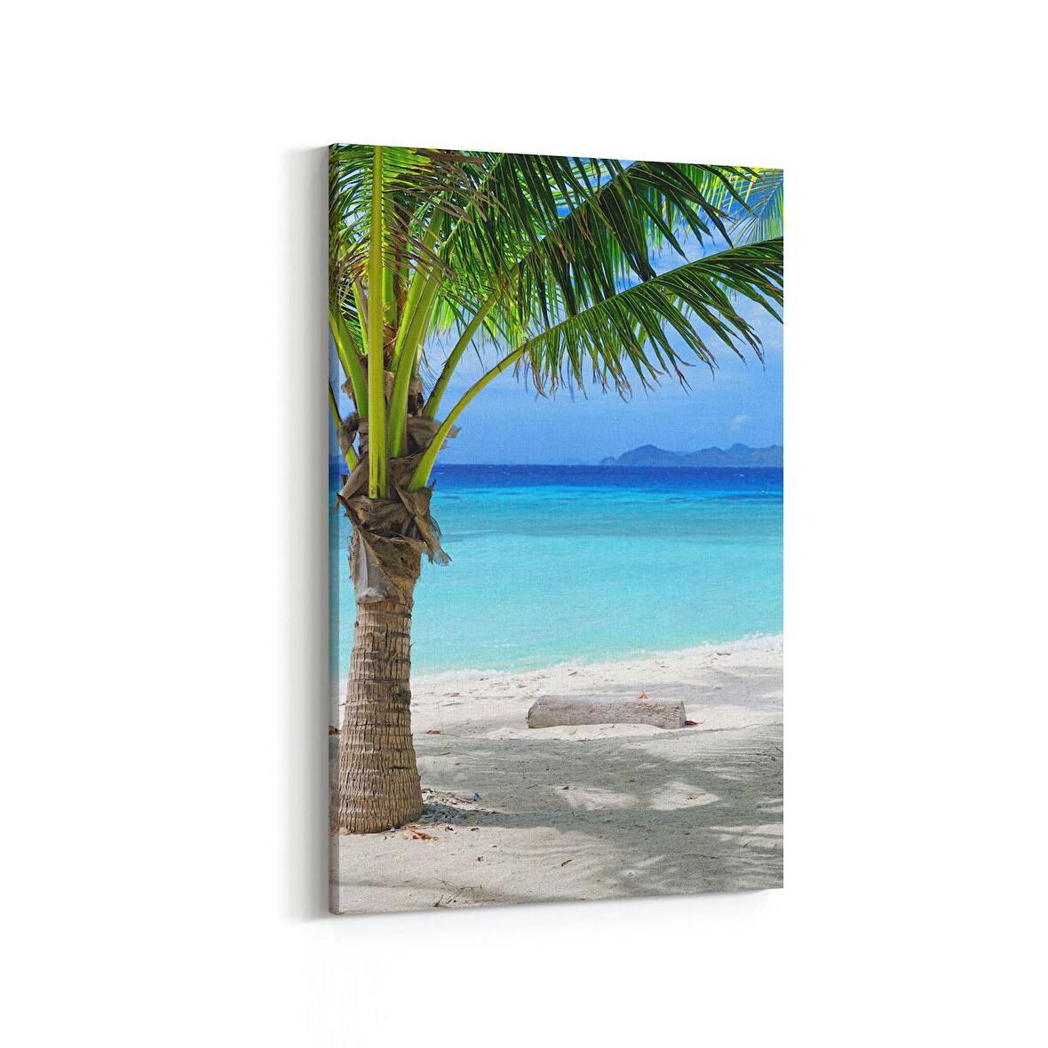 Olla 16355D Kumsal / Sahil Görseli Dikey Kanvas Tablo (Ölçü: 100X150)