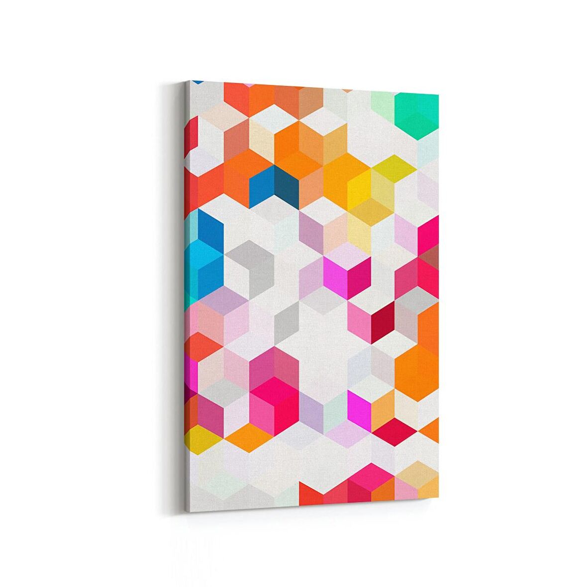 Olla 10054D Abstract 3 Boyut Görsel Dikey Kanvas Tablo (Ölçü: 100X150)