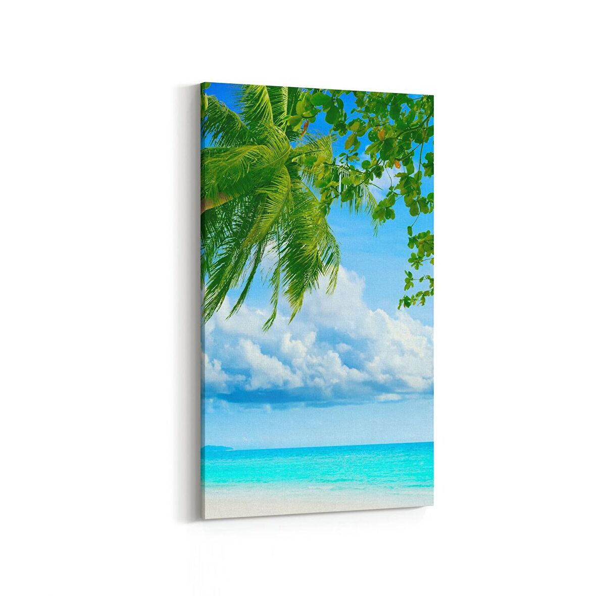 Olla 16512DD Kumsal / Sahil Görseli Dikey Dar Kanvas Tablo (Ölçü: 40X80)