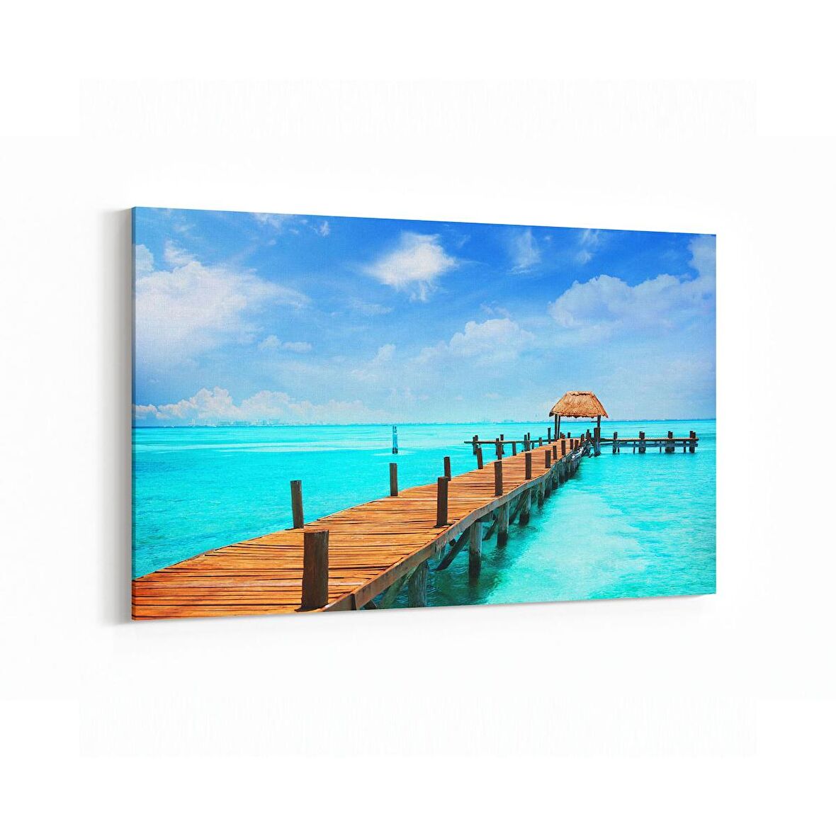 Olla 16404Y Kumsal / Sahil Görseli Yatay Kanvas Tablo (Ölçü: 150X100)