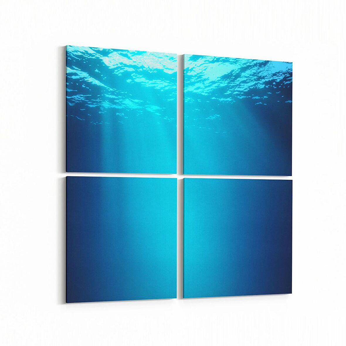 Olla 12900K4 Deniz / Okyanus Görseli Kare 4'lü Kanvas Tablo (Ölçü: 145X145)