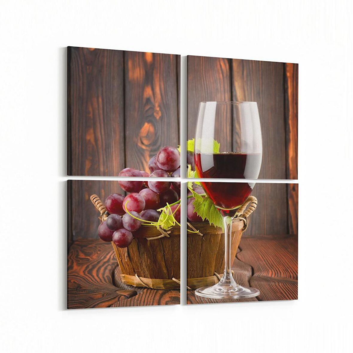 Olla 15001K4 Gıda Görseli Kare 4'lü Kanvas Tablo (Ölçü: 145X145)