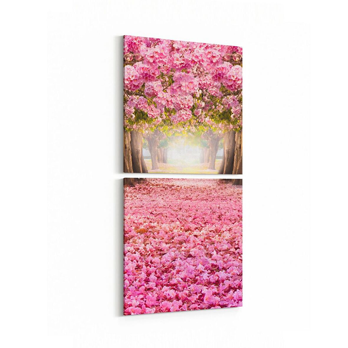 Olla 14370K2D Doğa / Manzara Görseli Kare 2'li Dikey Kanvas Tablo (Ölçü: 30X65)