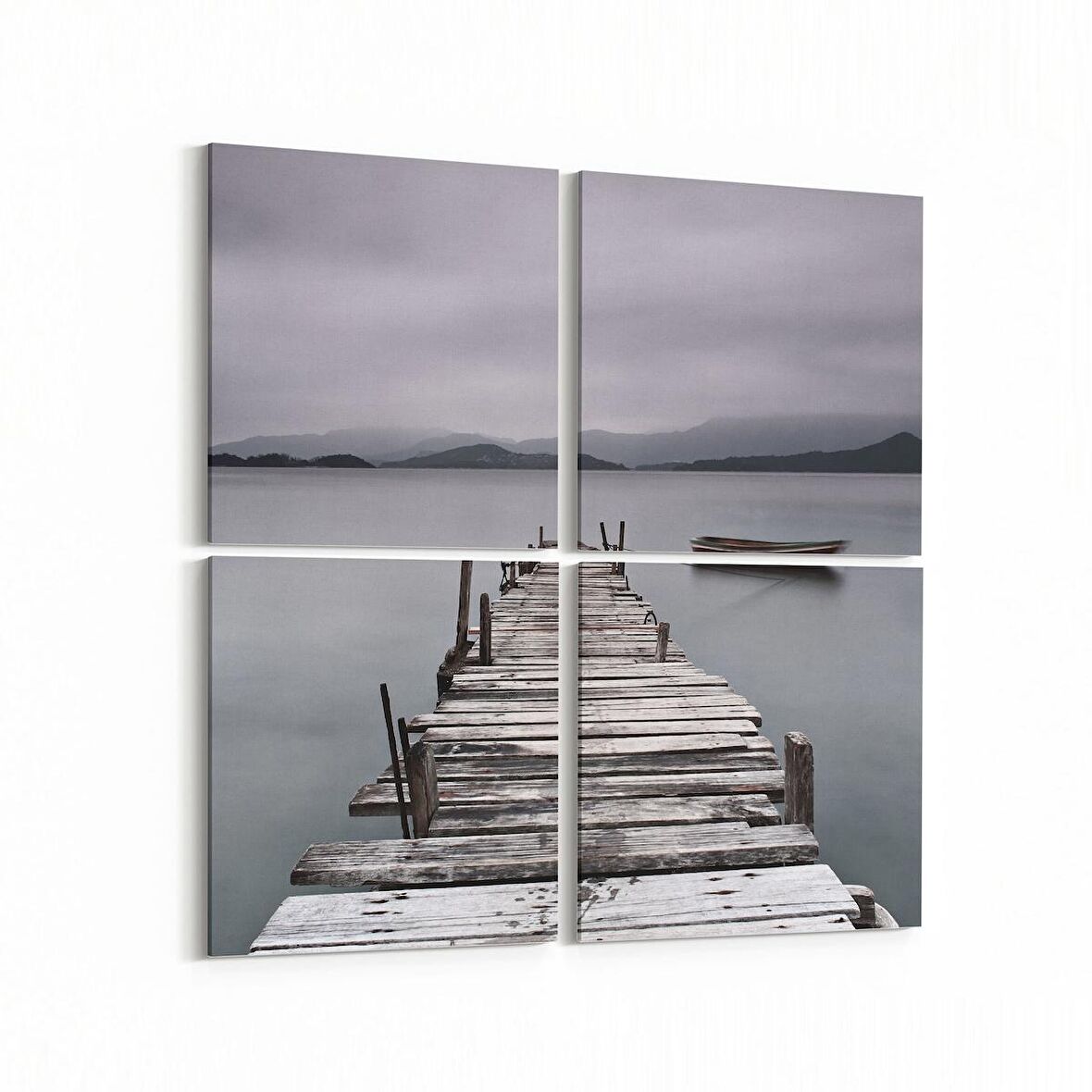 Olla 14586K4 Doğa / Manzara Görseli Kare 4'lü Kanvas Tablo (Ölçü: 145X145)