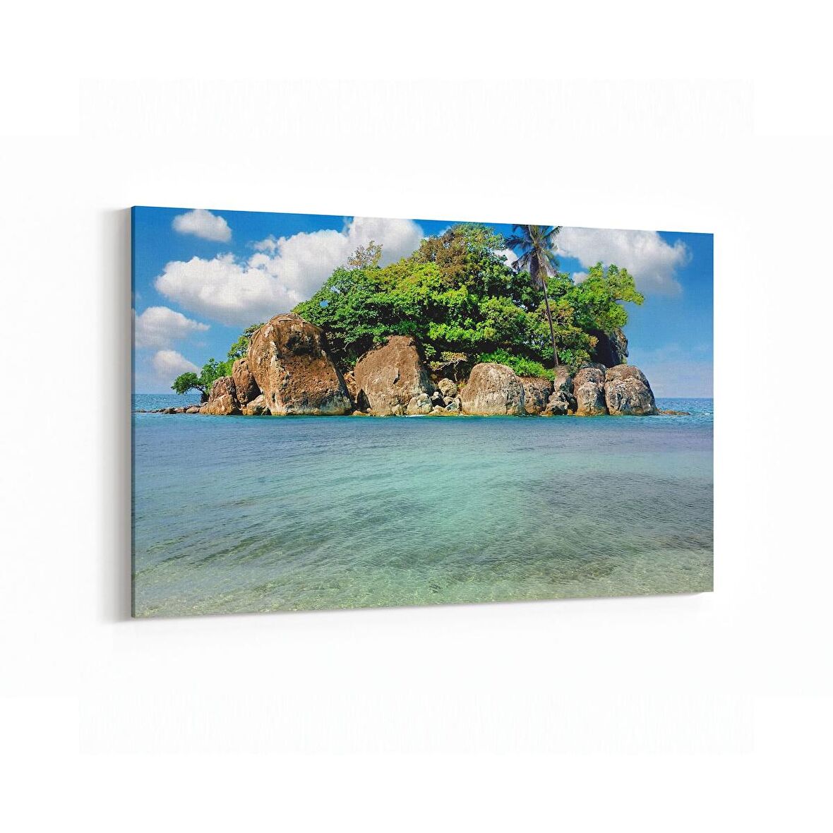 Olla 16593Y Kumsal / Sahil Görseli Yatay Kanvas Tablo (Ölçü: 45X30)