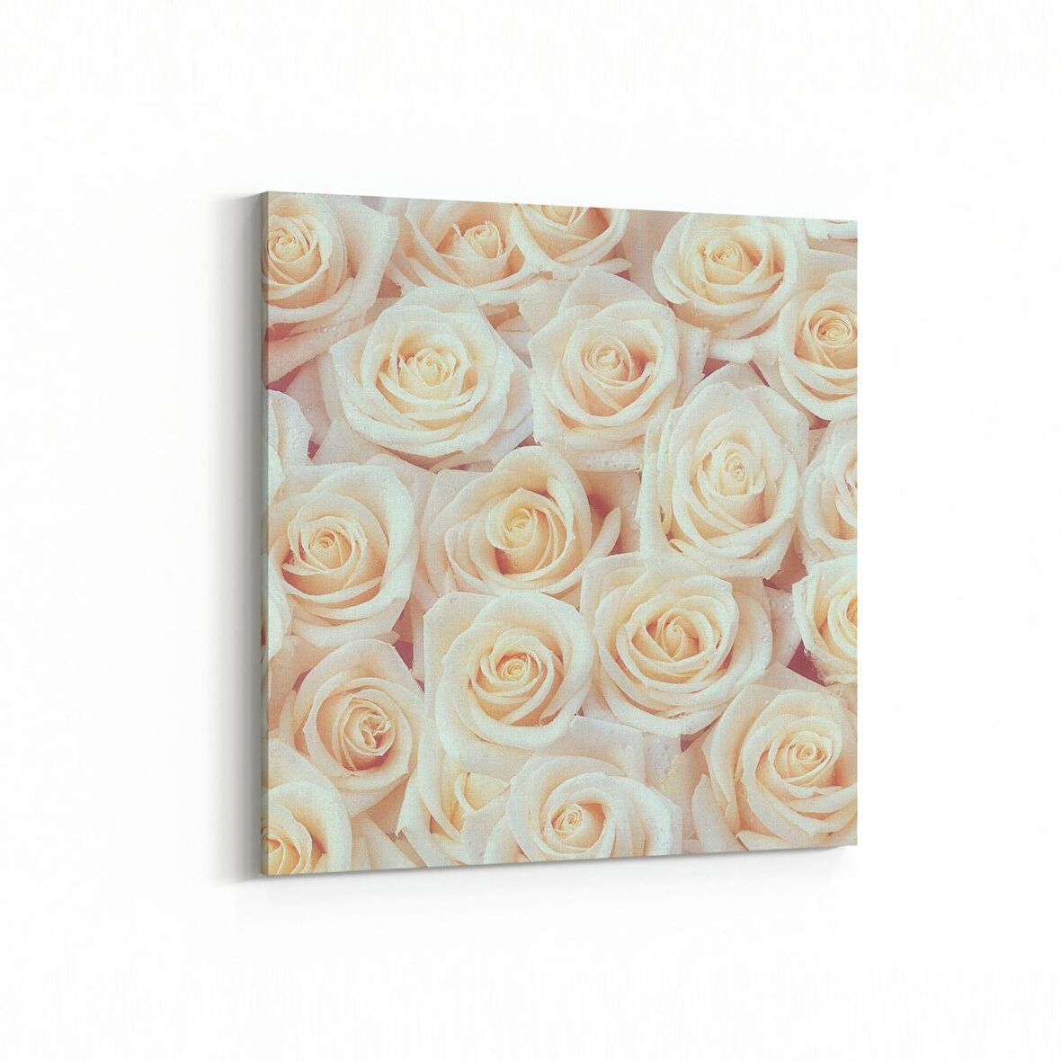 Olla 11632K Çiçek Görseli Kare Kanvas Tablo (Ölçü: 25X25)