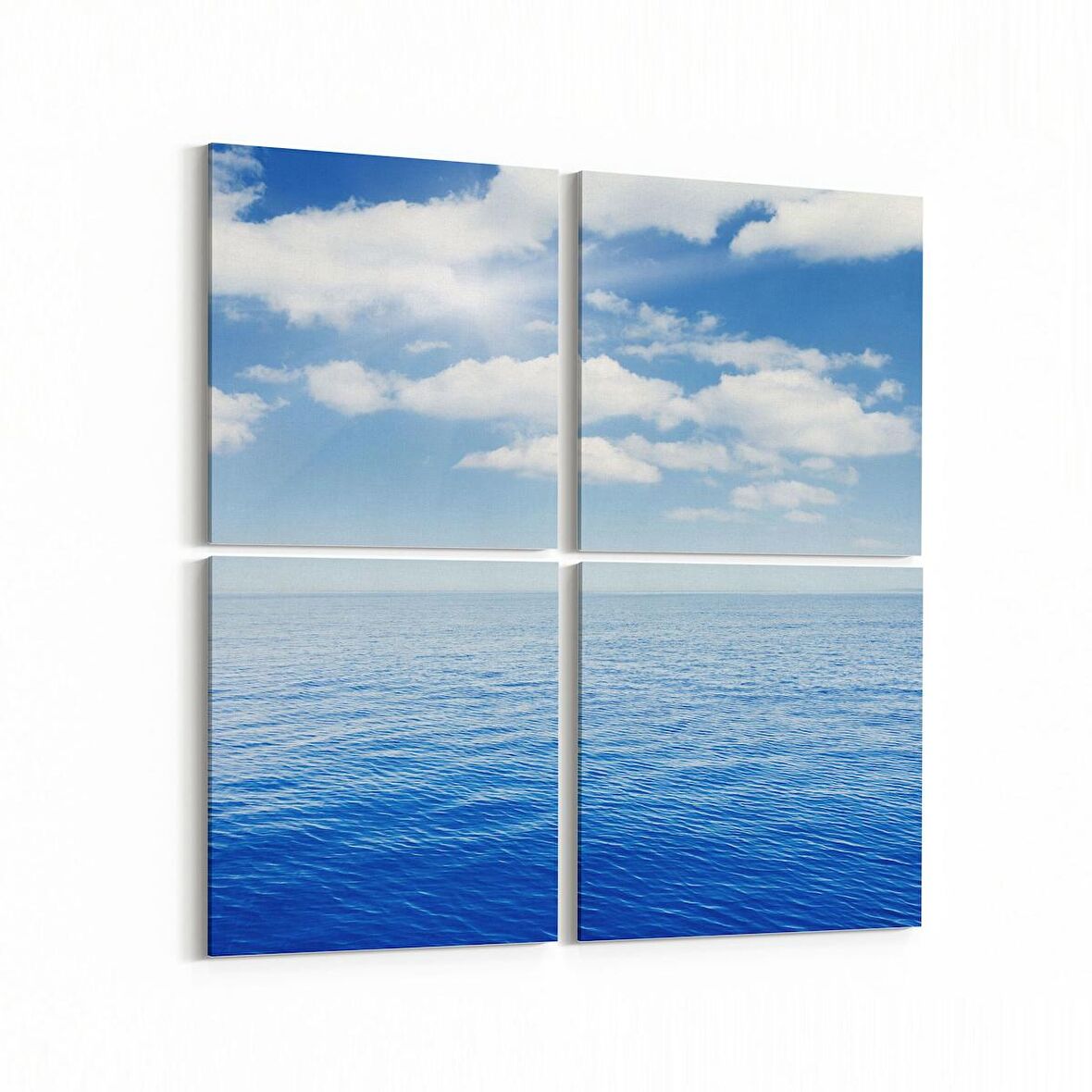 Olla 16386K4 Kumsal / Sahil Görseli Kare 4'lü Kanvas Tablo (Ölçü: 145X145)