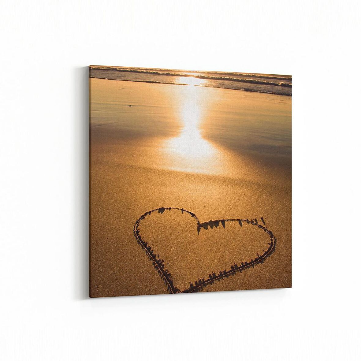 Olla 16106K Günbatımı Görseli Kare Kanvas Tablo (Ölçü: 25X25)