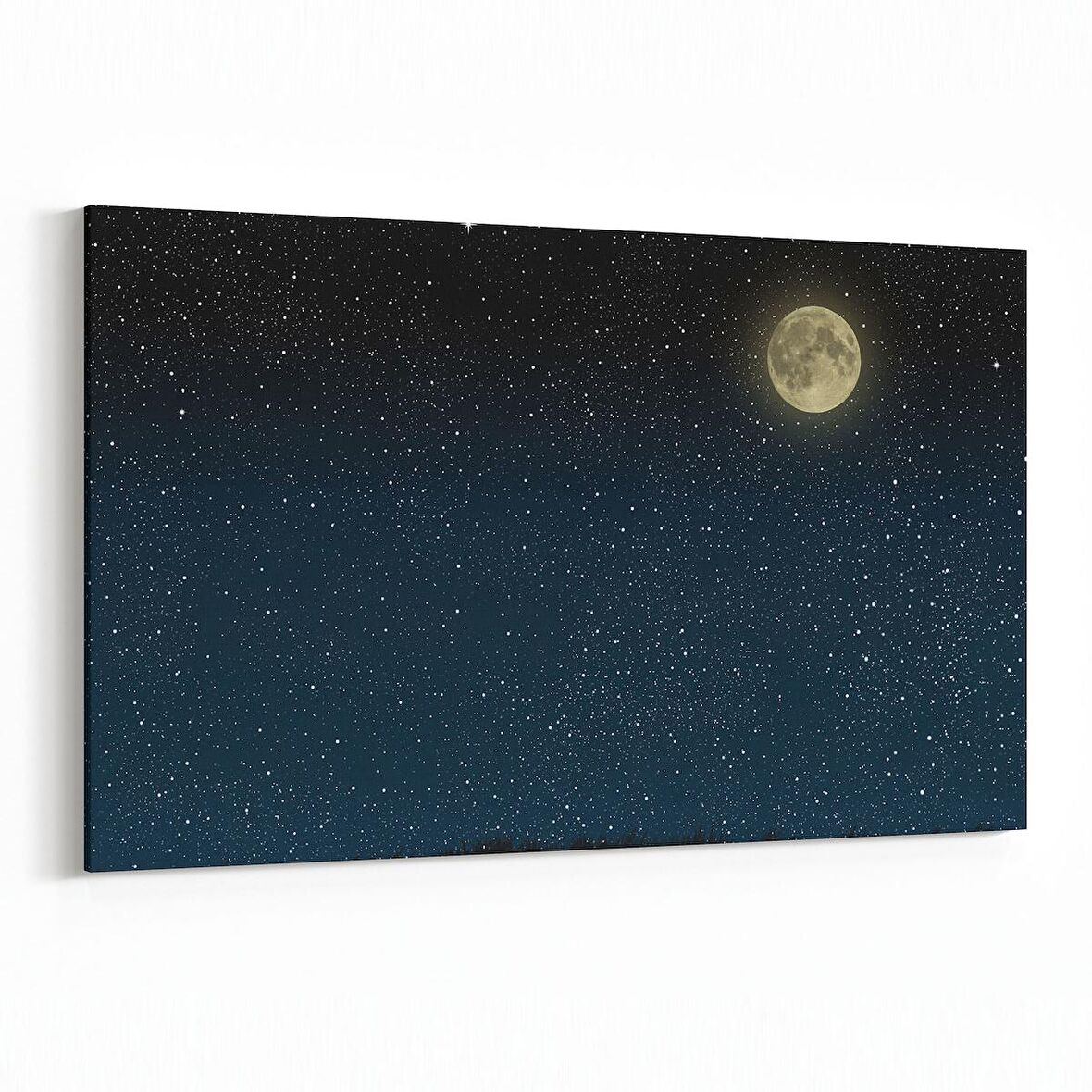 Olla 14763Y Gece Gökyüzü Görseli Yatay Kanvas Tablo (Ölçü: 150X100)
