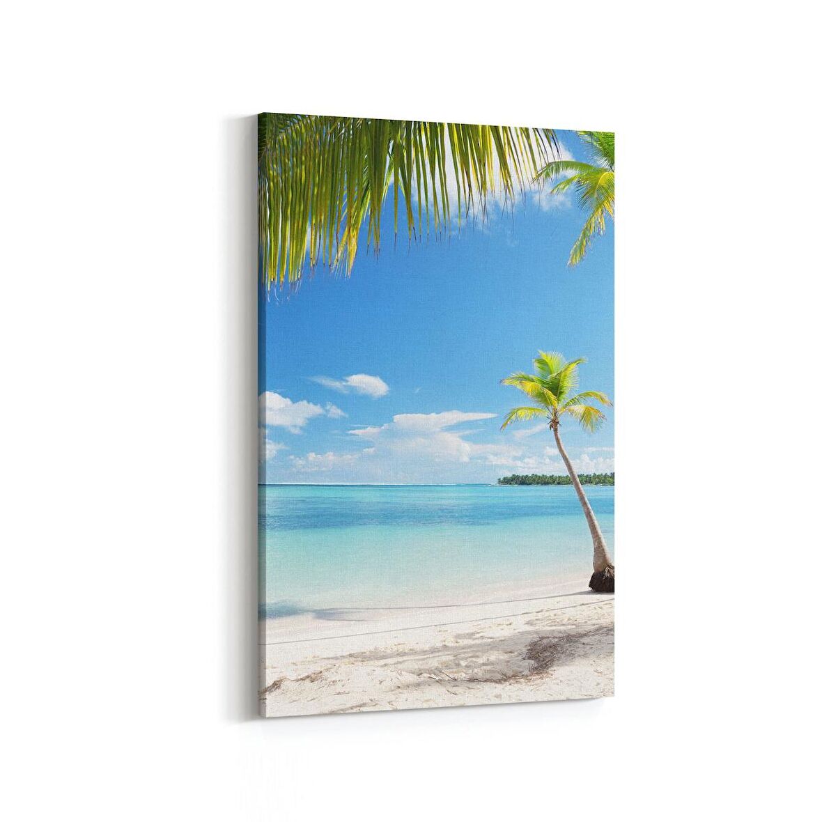 Olla 16525D Kumsal / Sahil Görseli Dikey Kanvas Tablo (Ölçü: 100X150)