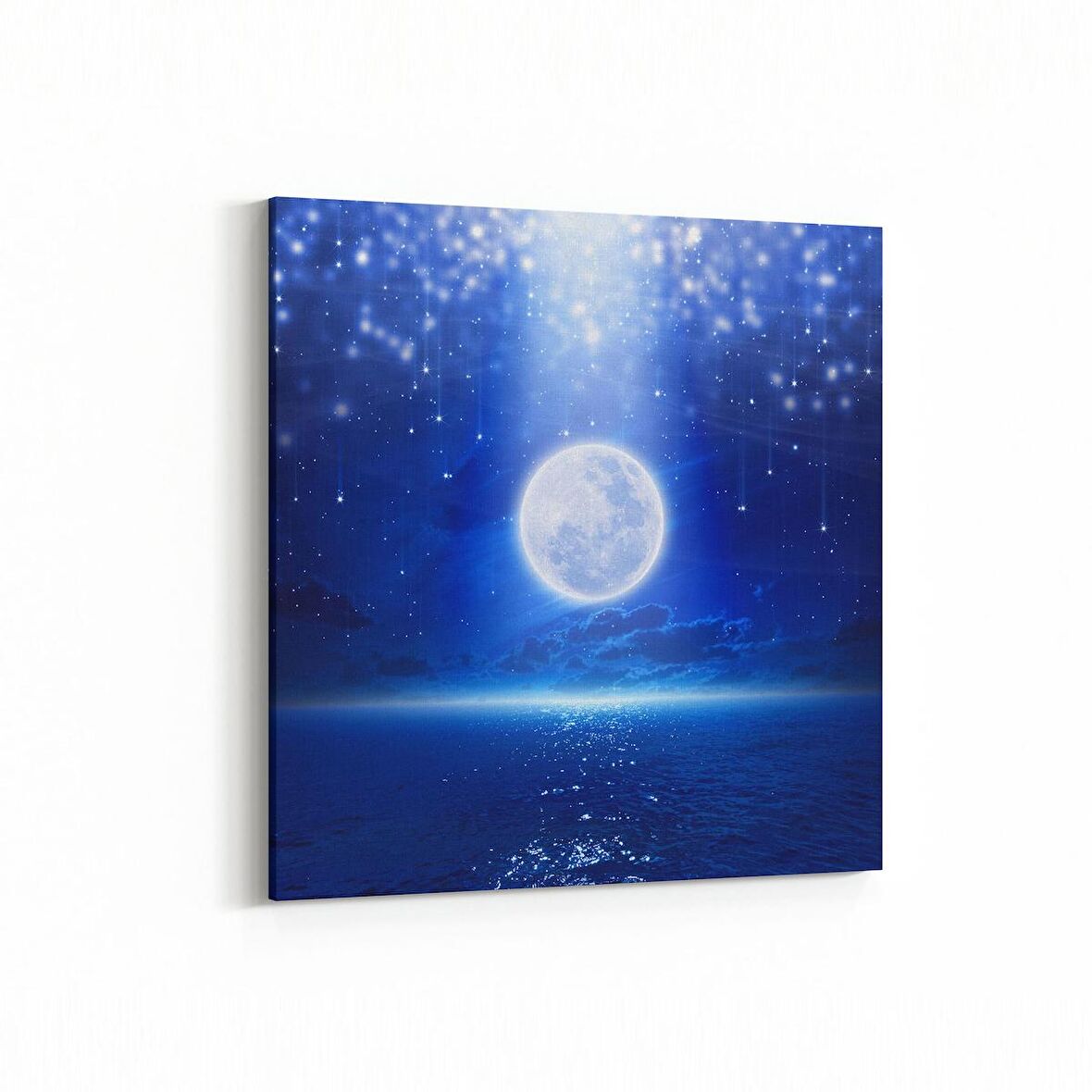 Olla 14704K Gece Gökyüzü Görseli Kare Kanvas Tablo (Ölçü: 25X25)