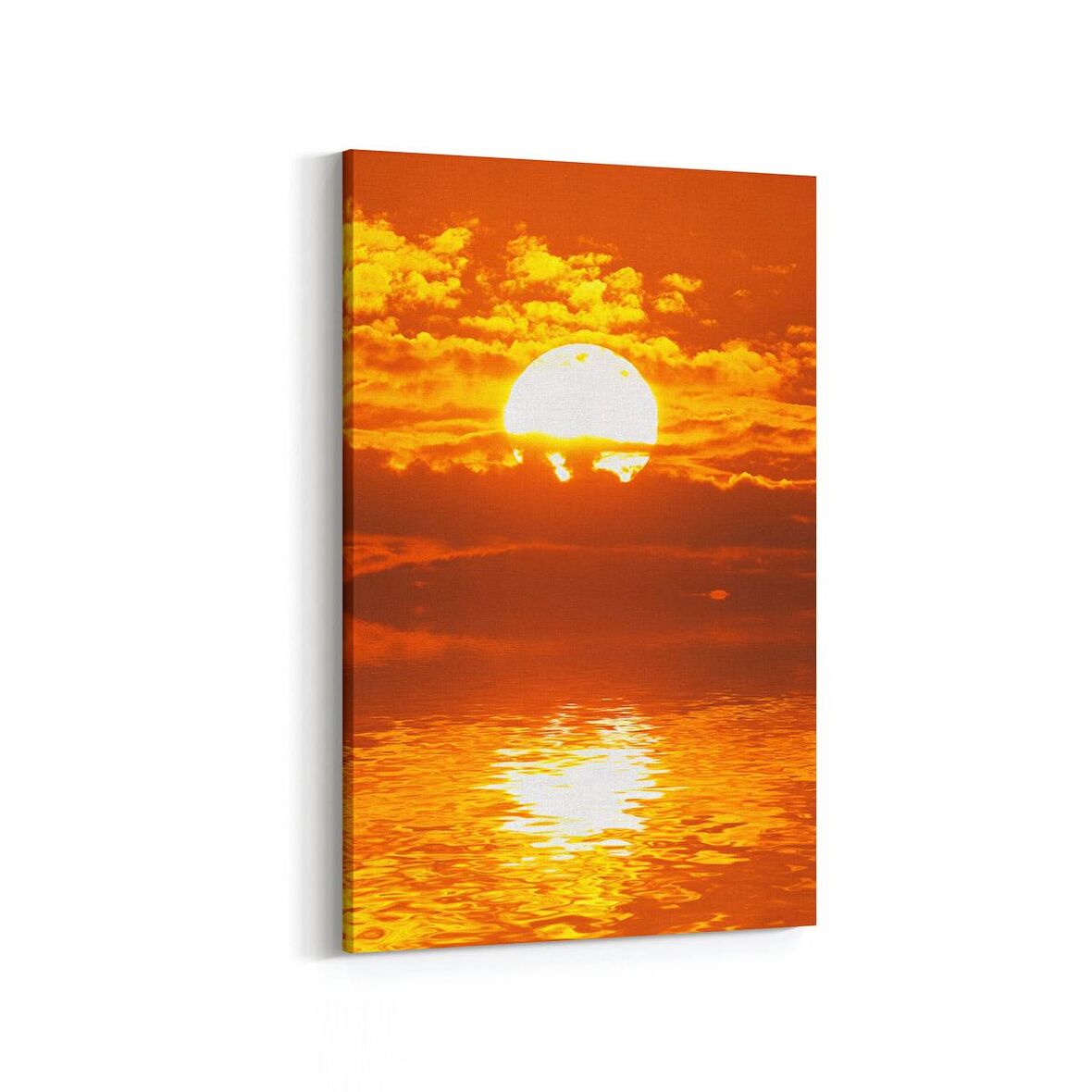 Olla 15944D Günbatımı Görseli Dikey Kanvas Tablo (Ölçü: 100X150)