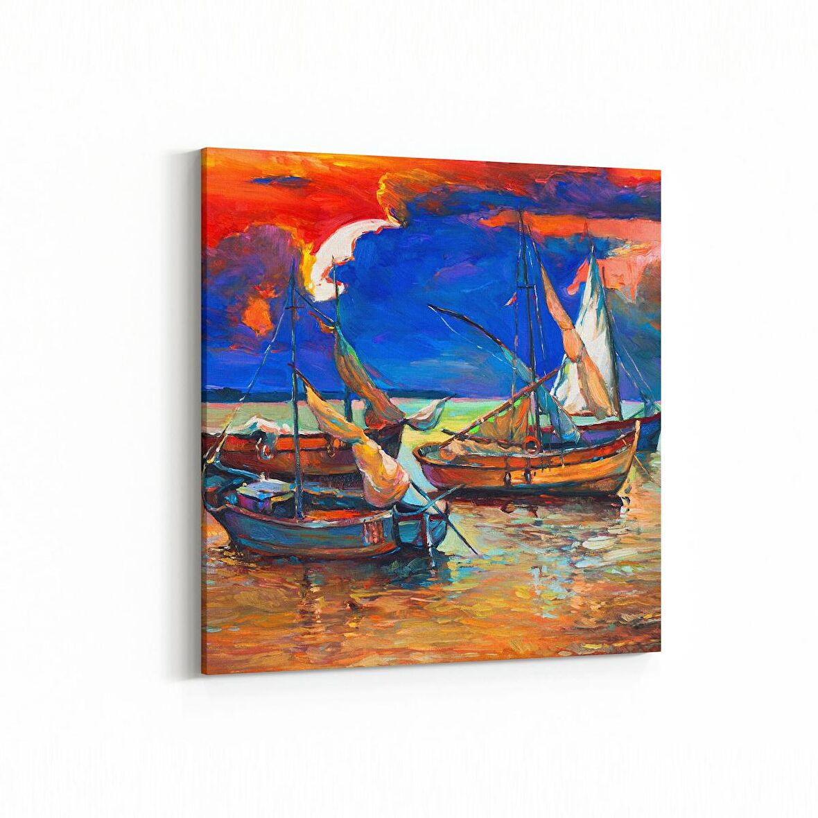 Olla 17739K Yağlı Boya Görseli Kare Kanvas Tablo (Ölçü: 25X25)