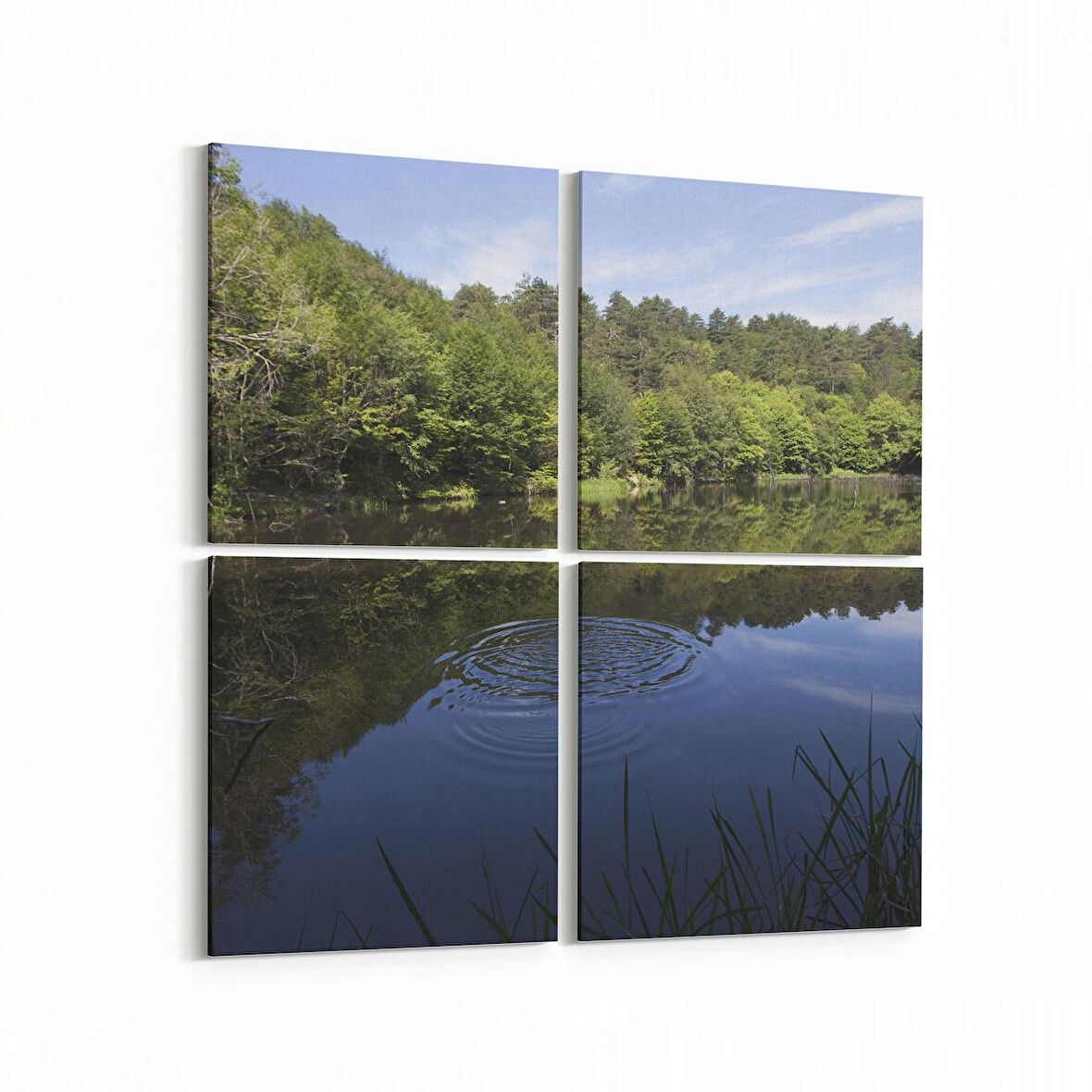 Olla 14263K4 Doğa / Manzara Görseli Kare 4'lü Kanvas Tablo (Ölçü: 145X145)