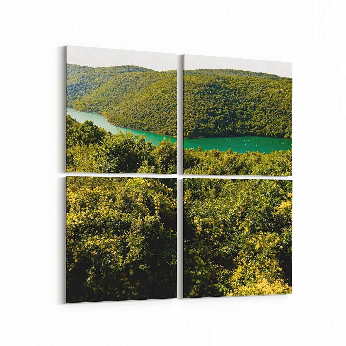 Olla 13698K4 Doğa / Manzara Görseli Kare 4'lü Kanvas Tablo (Ölçü: 145X145)