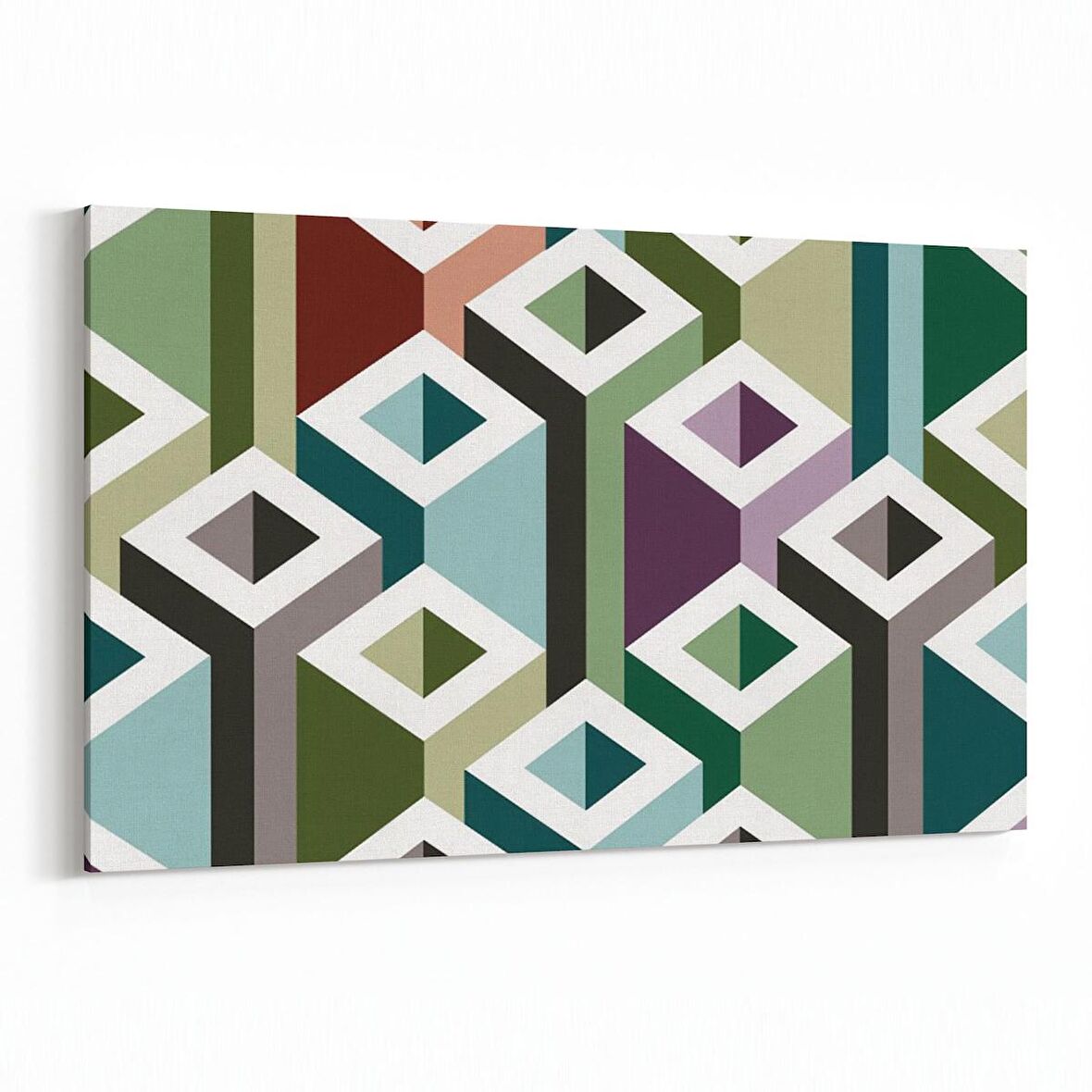 Olla 10017Y Abstract 3 Boyut Görsel Yatay Kanvas Tablo (Ölçü: 45X30)