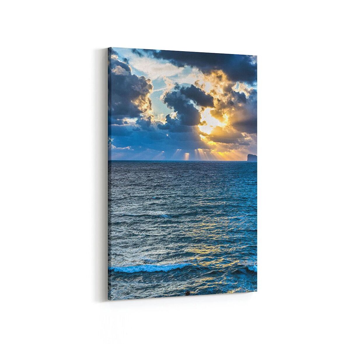 Olla 16045D Günbatımı Görseli Dikey Kanvas Tablo (Ölçü: 60X90)