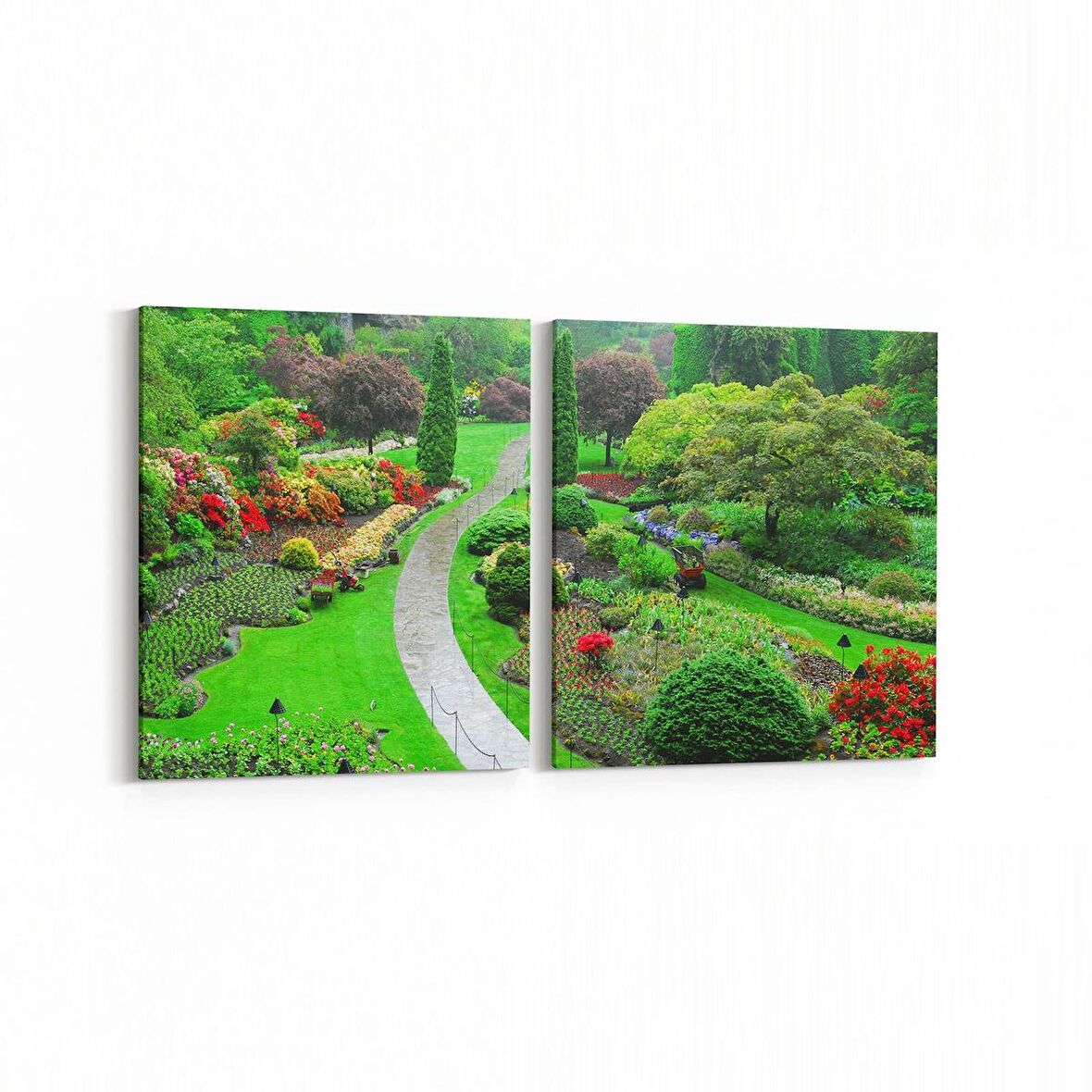 Olla 13937K2Y Doğa / Manzara Görseli Kare 2'li Yatay Kanvas Tablo (Ölçü: 125X60)