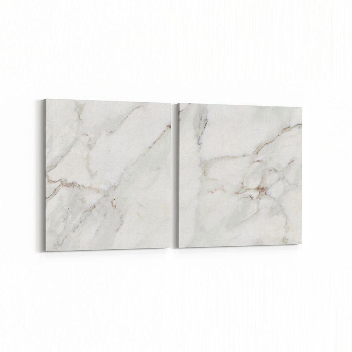 Olla 16665K2Y Mermer Desen Görsel Kare 2'li Yatay Kanvas Tablo (Ölçü: 145X70)
