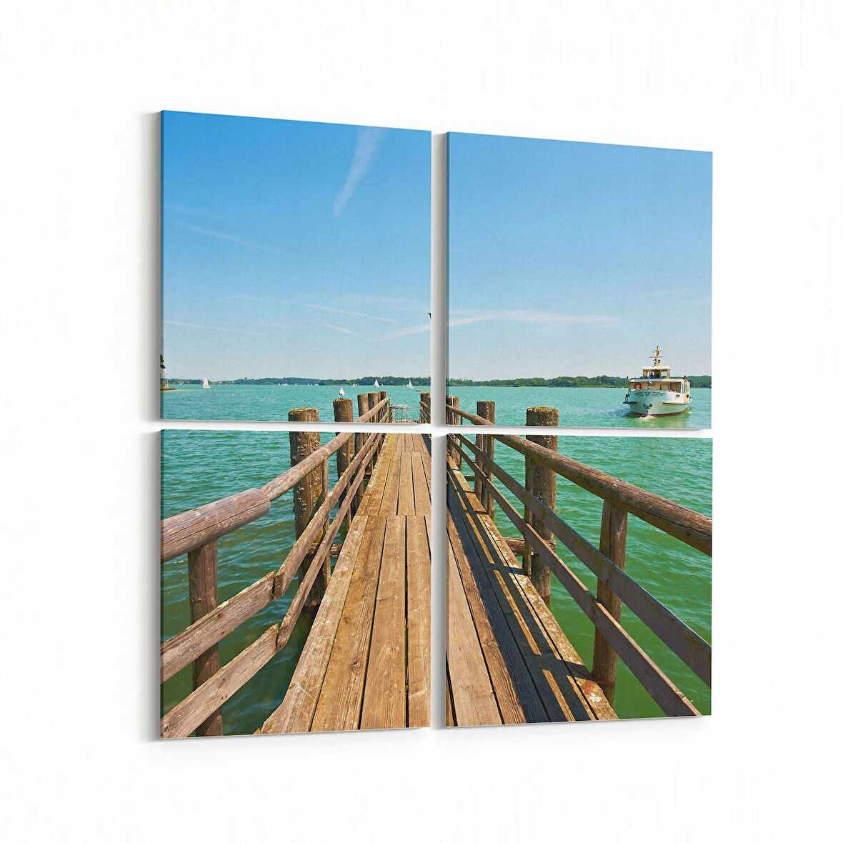 Olla 14548K4 Doğa / Manzara Görseli Kare 4'lü Kanvas Tablo (Ölçü: 145X145)