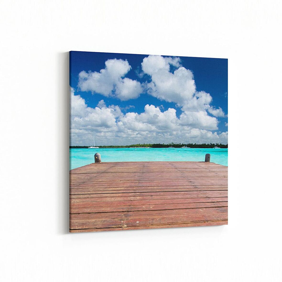 Olla 13555K Doğa / Manzara Görseli Kare Kanvas Tablo (Ölçü: 25X25)