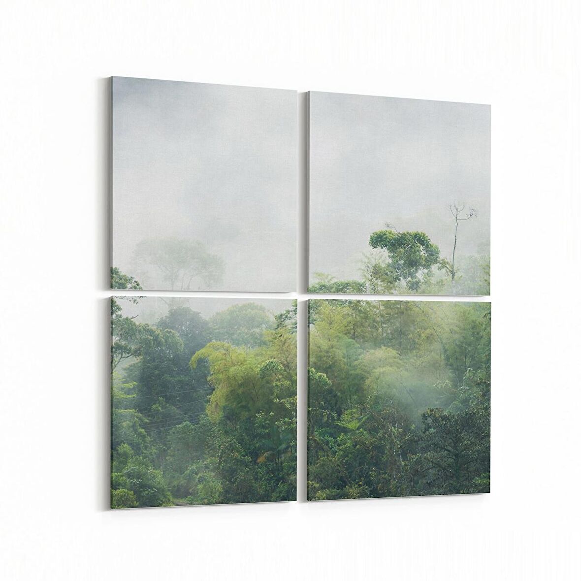 Olla 14086K4 Doğa / Manzara Görseli Kare 4'lü Kanvas Tablo (Ölçü: 125X125)