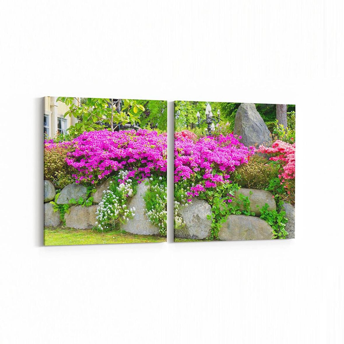 Olla 13213K2Y Doğa / Manzara Görseli Kare 2'li Yatay Kanvas Tablo (Ölçü: 85X40)