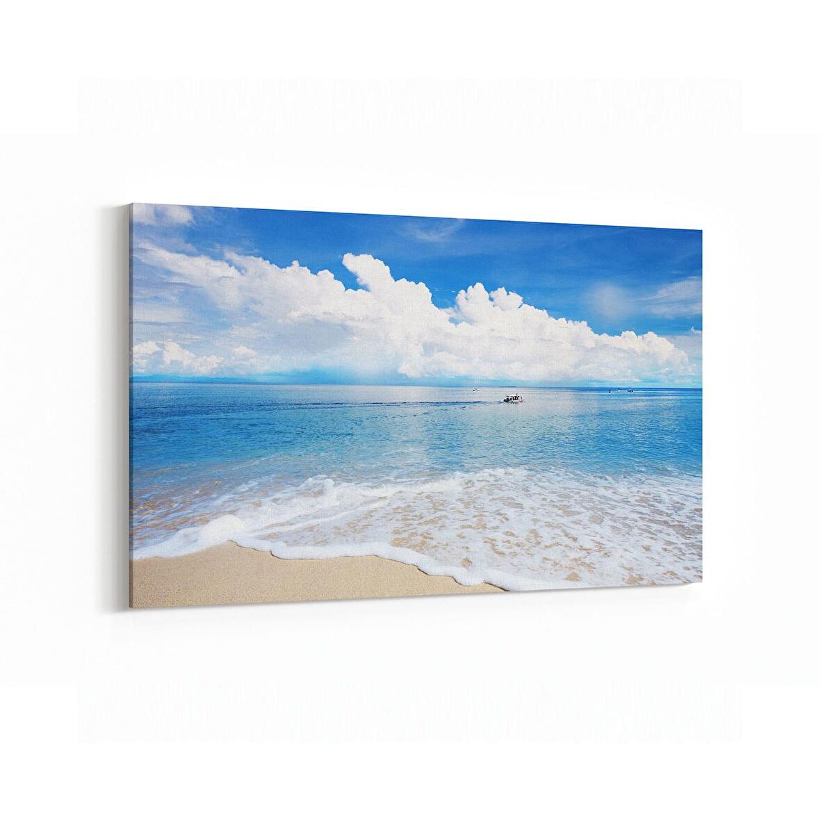 Olla 16639Y Kumsal / Sahil Görseli Yatay Kanvas Tablo (Ölçü: 120X80)