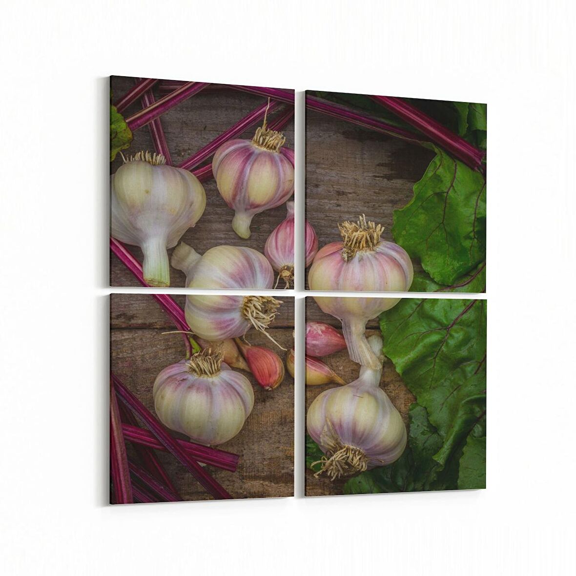 Olla 15287K4 Gıda Görseli Kare 4'lü Kanvas Tablo (Ölçü: 65X65)