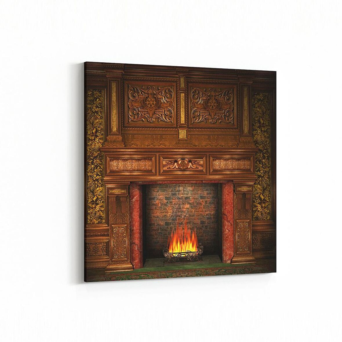 Olla 17983K Yapı Görseli Kare Kanvas Tablo (Ölçü: 100X100)