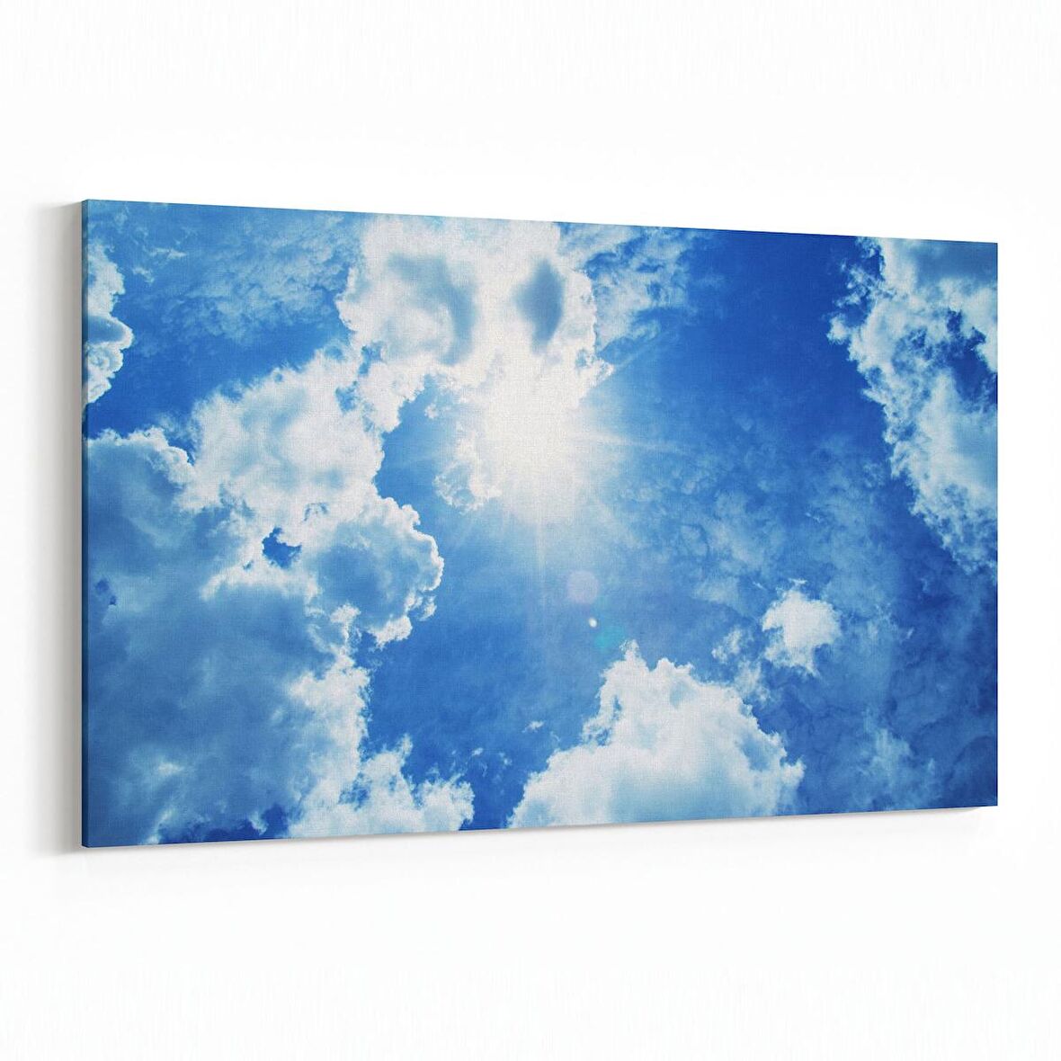 Olla 15566Y Gökyüzü Bulut Görseli  Yatay Kanvas Tablo (Ölçü: 90X60)