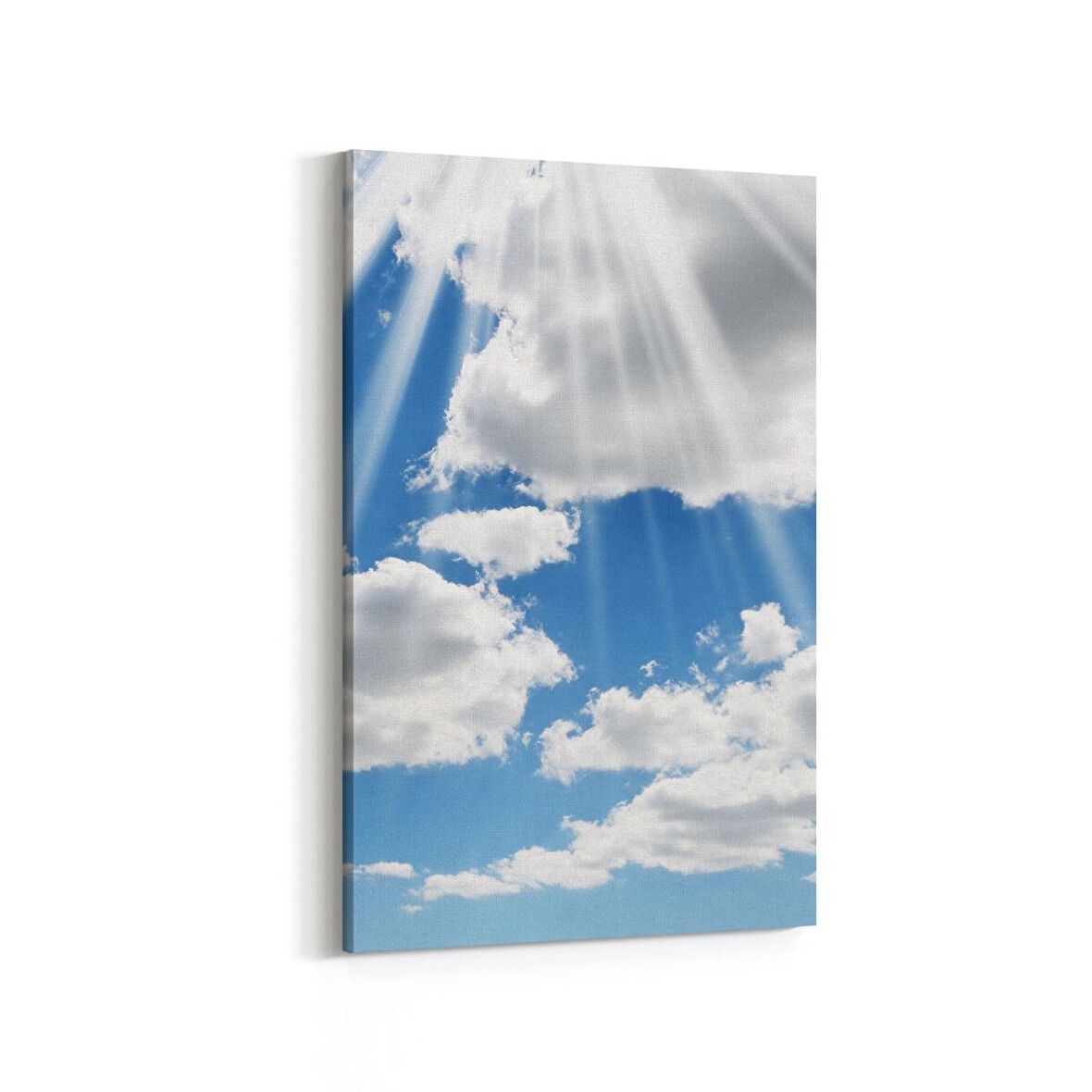 Olla 15674D Gökyüzü Bulut Görseli  Dikey Kanvas Tablo (Ölçü: 100X150)