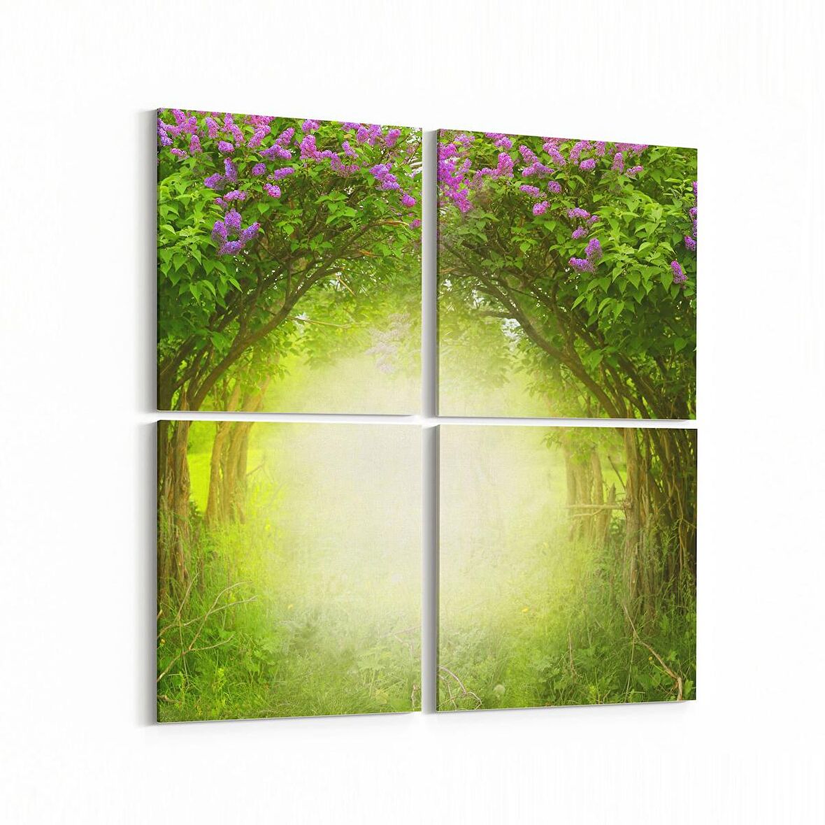 Olla 13157K4 Doğa / Manzara Görseli Kare 4'lü Kanvas Tablo (Ölçü: 145X145)